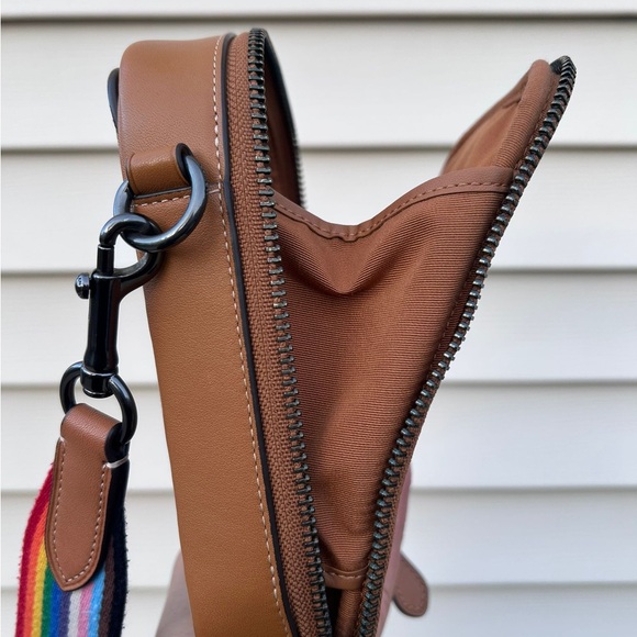 Coach CJ671 LGBTQ Stanton Crossbody Bad with leather logo patches, Pride Edition - Picture 9 of 13